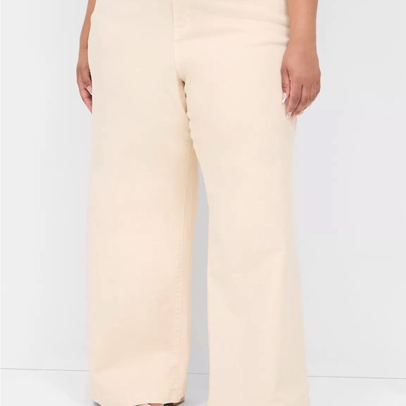 Lane Bryant Signature Fit Wide Leg Mid-Rise Jean - odd white - Picture 2 of 5